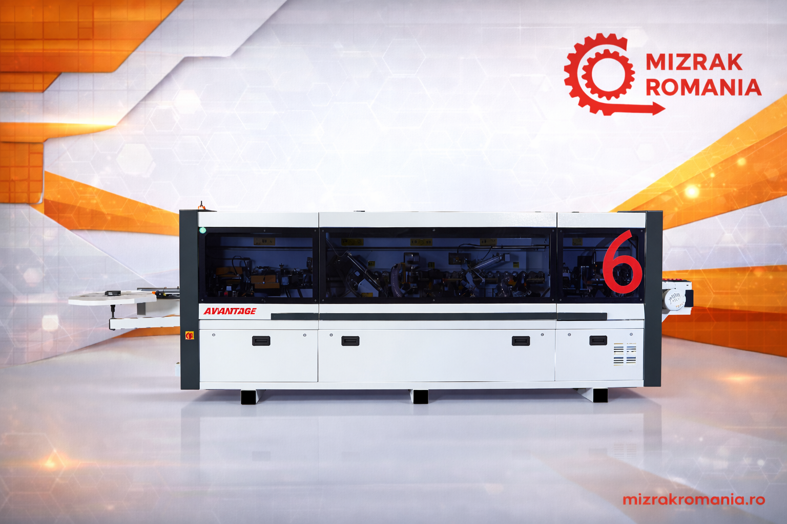 ADVANTAGE-6 – Masina automata de aplicat cant cu pre-frezare, rotunjire colturi si lustruire, utilaj profesional pentru mobilier